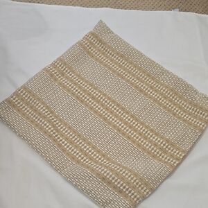 Elaine Smith Beige and Cream Textured Pillow Cover For Outdoors.